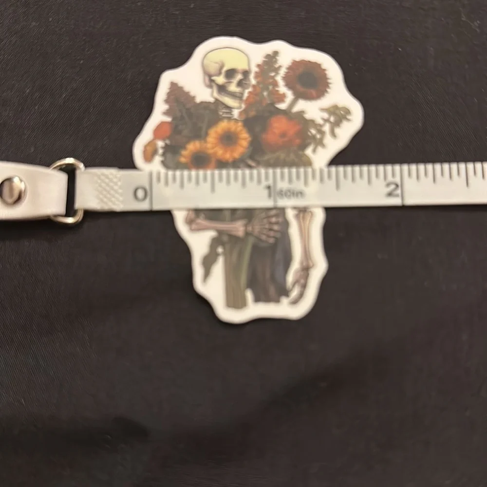 Floral skull stickers/decals.